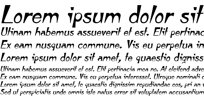Sample of Tempura Italic