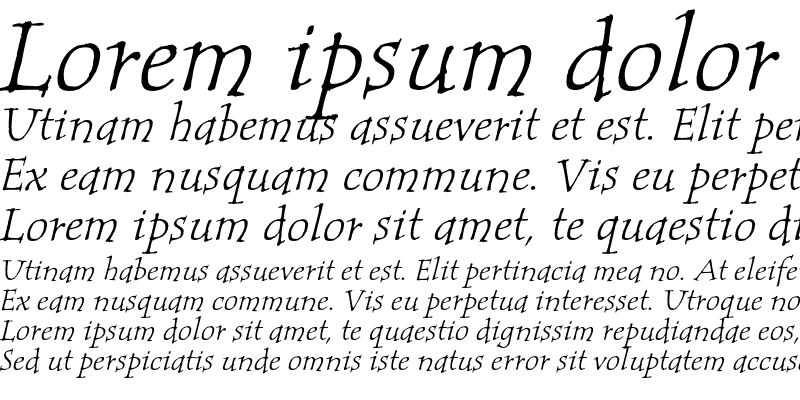 Sample of Tempus ITC Italic