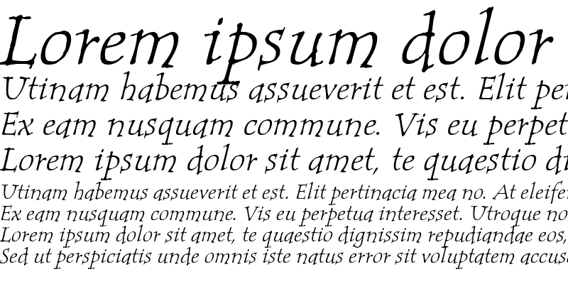 Sample of Tempus ITC TT Italic