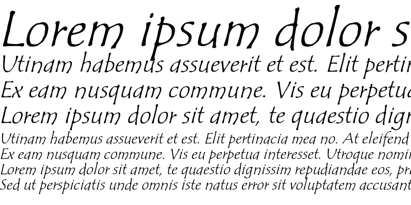 Sample of Tempus Sans ITC Italic