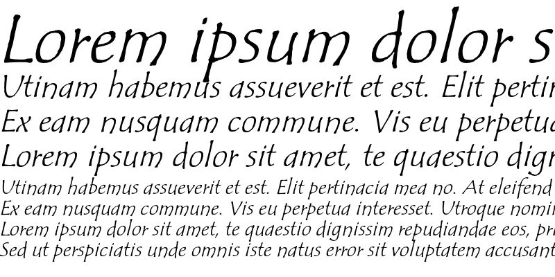 Sample of Tempus Sans ITC Std Italic