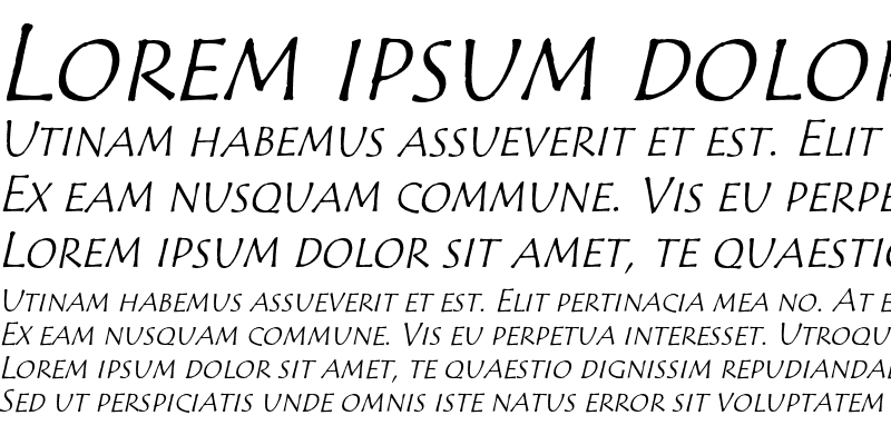 Sample of Tempus Sans SC ITC Italic