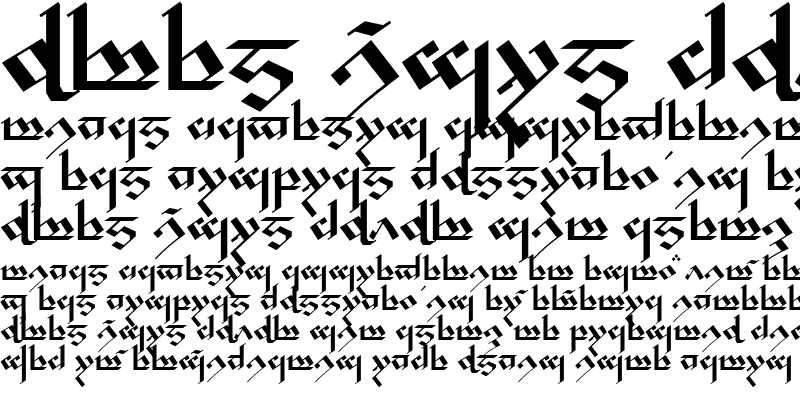 Sample of Tengwar Noldor Regular