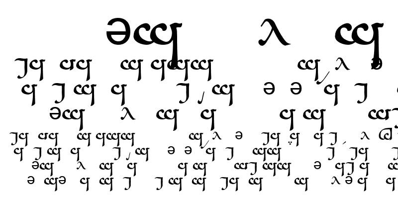 Sample of Tengwar Sindarin-A Regular
