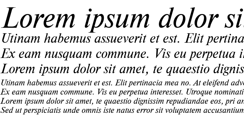 Sample of TenseC Italic
