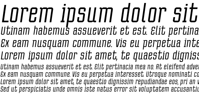 Sample of Tentram Italic