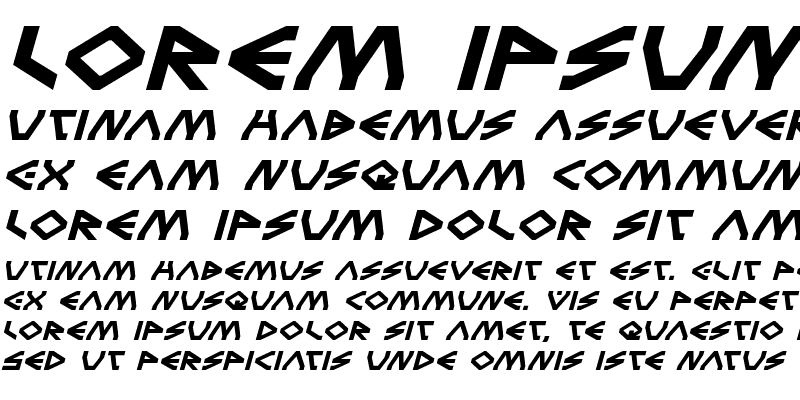 Sample of Terra Firma Expanded Italic