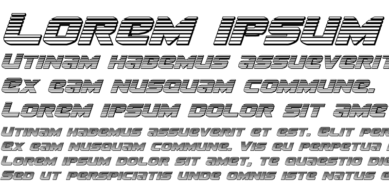 Sample of Terran Chrome Italic