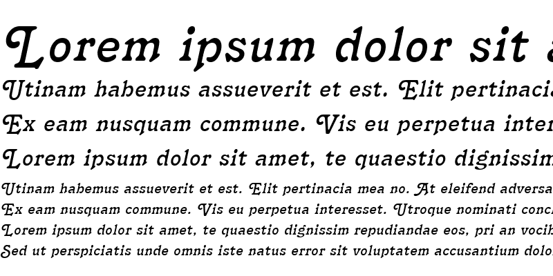 Sample of TerraNarrow Italic