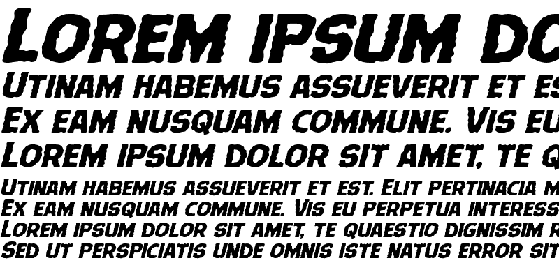 Sample of Terror Babble Expanded Italic Expanded Italic