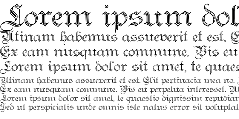 Sample of Teutonic No2 DemiBold