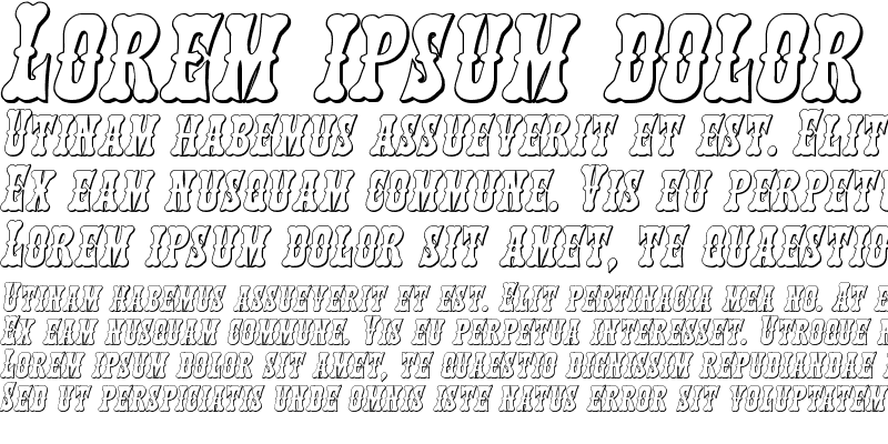 Sample of Texas Ranger 3D Italic Italic