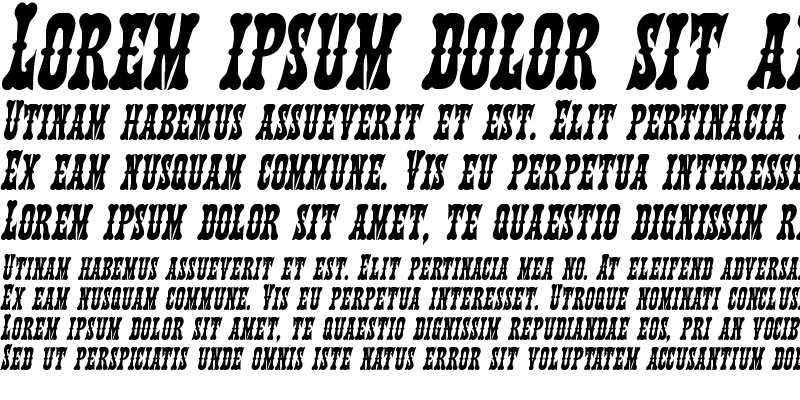 Sample of Texas Ranger Condensed Italic Condensed Italic