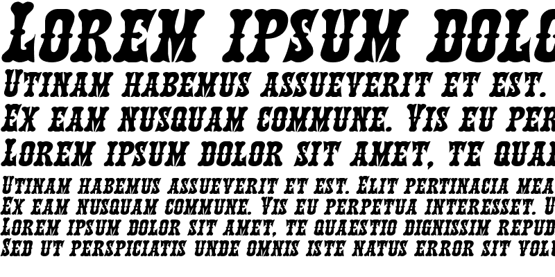 Sample of Texas Ranger Expanded Italic