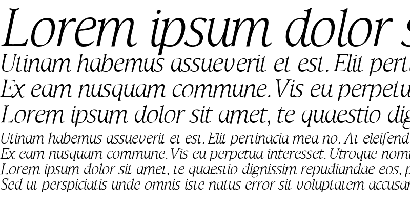 Sample of TFHabitat Italic