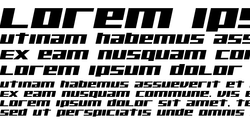 Sample of TGR 3.0 E Italic