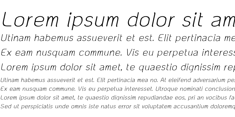 Sample of TH KoHo Italic