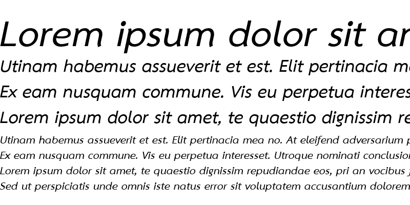 Sample of TH Sarabun New Bold Italic