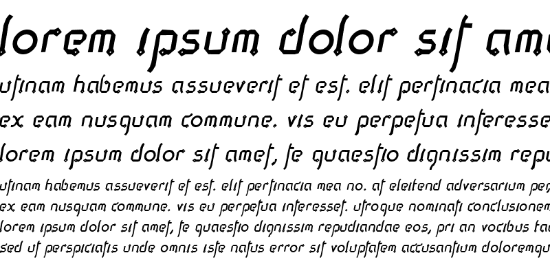 Sample of Thaipe Italic