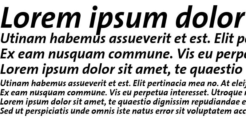 Sample of The Sans Bold- Bold Italic