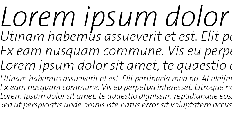 Sample of The Sans Extra Light- Italic