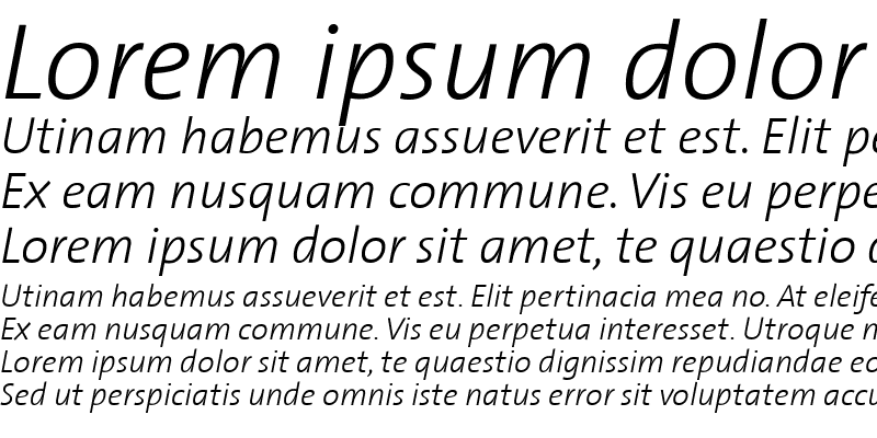 Sample of The Sans Light- Italic