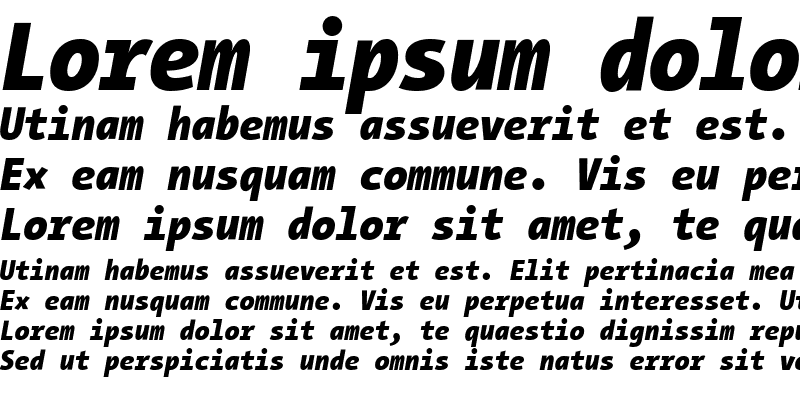 Sample of The Sans Mono Condensed- Italic