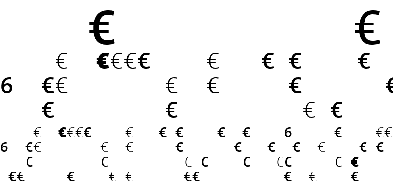 Sample of The Sans Mono Euro-