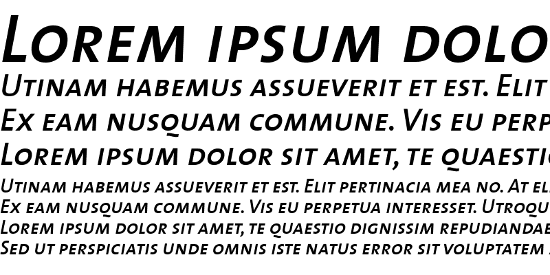 Sample of The Sans Semi Bold- Italic