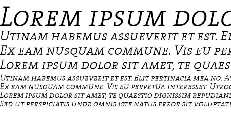 Sample of The Serif Light- Bold Italic