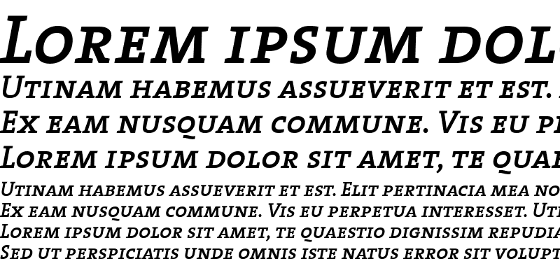 Sample of The Serif Semi Bold- Bold Italic