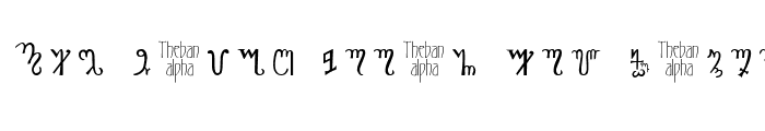Preview of Theban Alphabet Regular