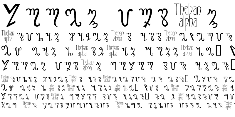 Sample of Theban Alphabet Regular