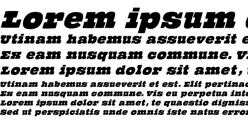 Sample of TheHammerSlabserif Medium Italic