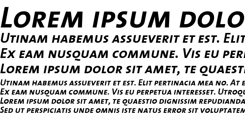 Sample of TheMix Bold Italic