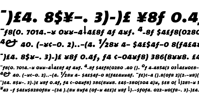 Sample of TheMix ExtraBold Italic