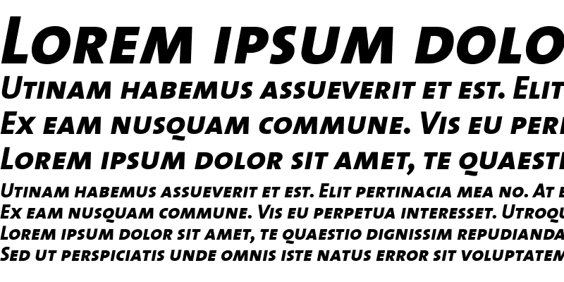 Sample of TheMixExtraBold Roman Italic
