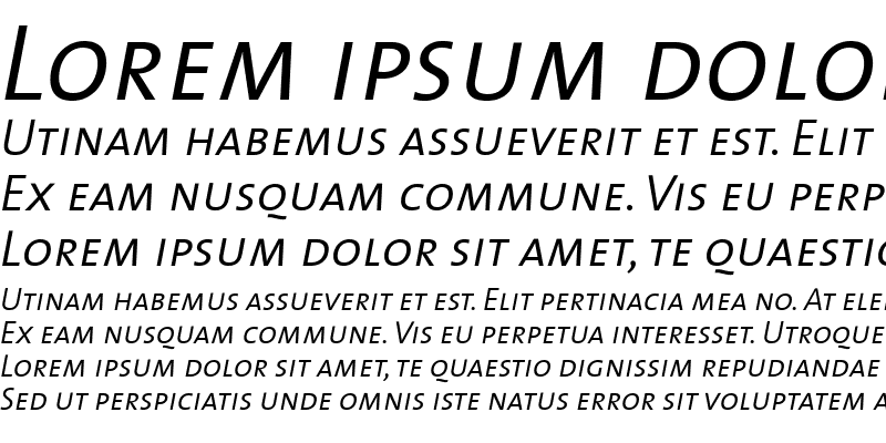 Sample of TheMixSemiLight Roman Italic
