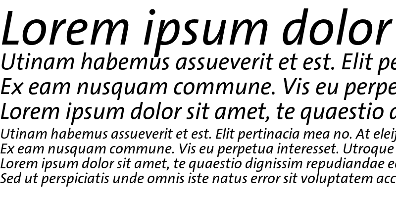 Sample of TheSans B5 Plain Italic