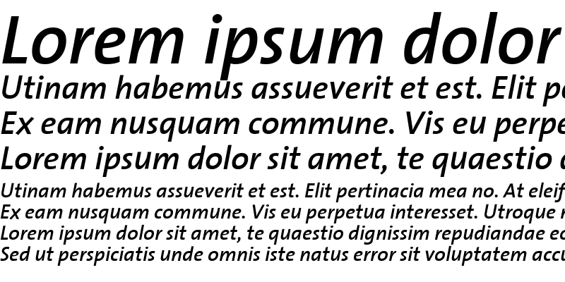Sample of TheSans SemiBold Italic