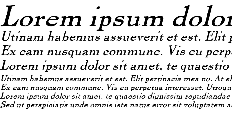 Sample of Thomas Paine Italic