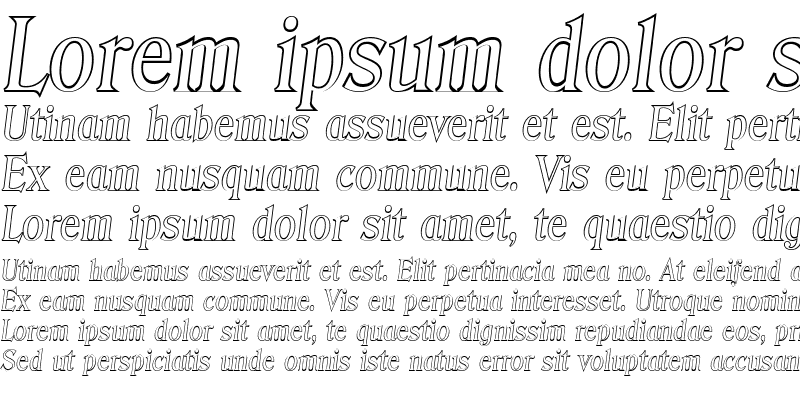 Sample of ThomasBeckerOutline Italic