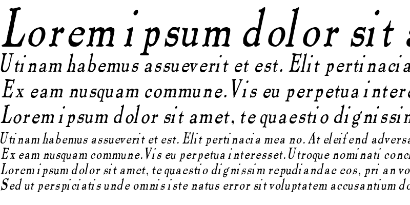 Sample of ThomasPaineCondensed Italic
