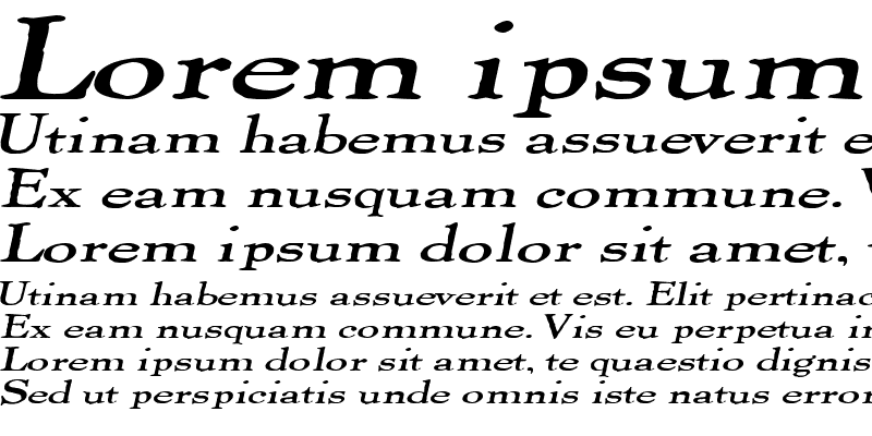 Sample of ThomasPaineExtended Italic