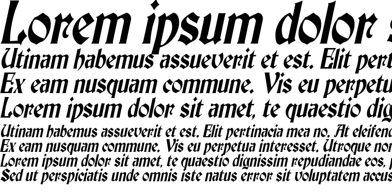 Sample of ThorntonCondensed Italic