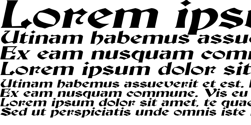 Sample of ThorntonExtended Italic