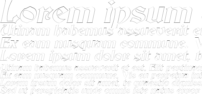 Sample of ThorntonOutline Italic