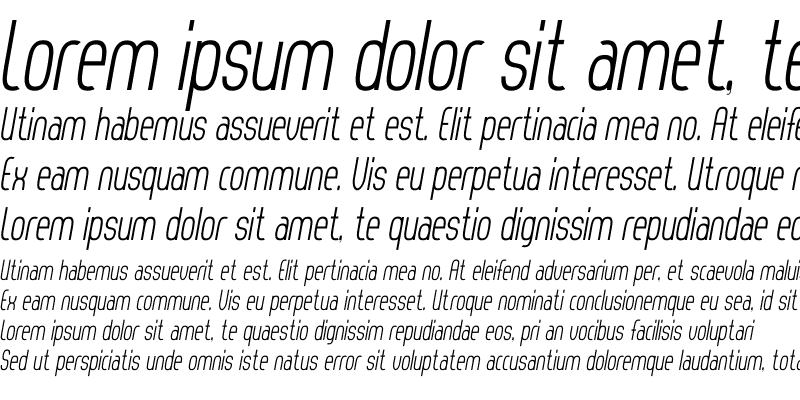 Sample of Thorup Sans Italic