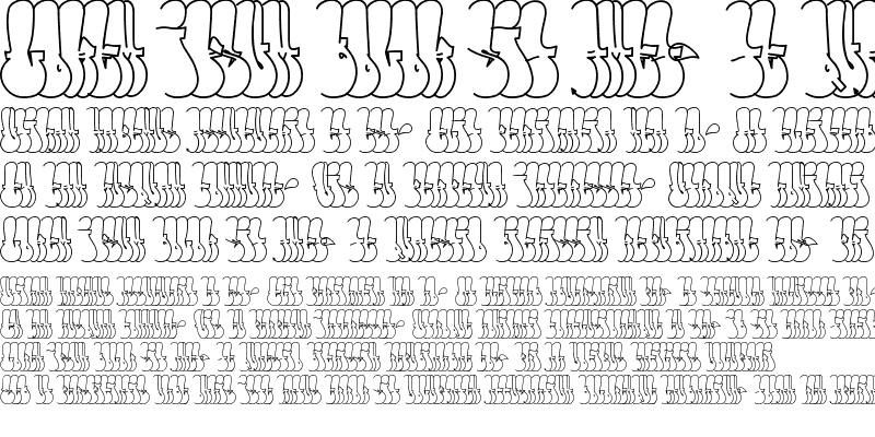 Sample of Throw-up Font