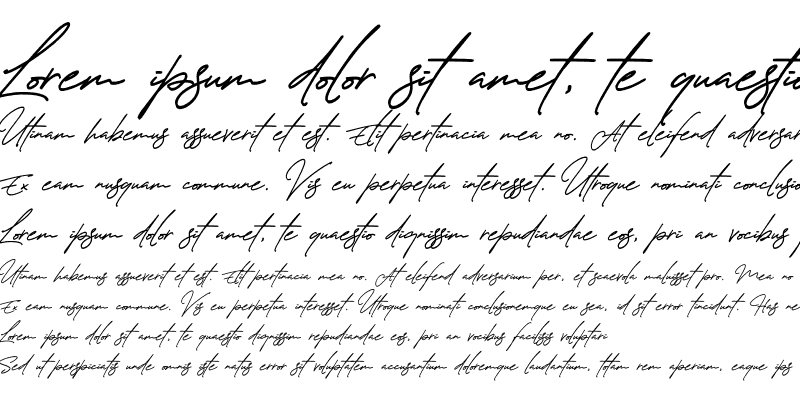 Sample of Thunder Stone Script Regular